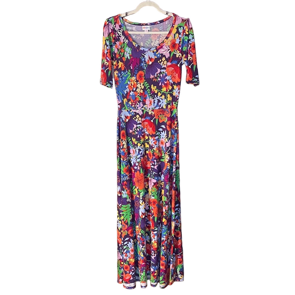 LuLaRoe Small Colorful Floral Maxi Dress